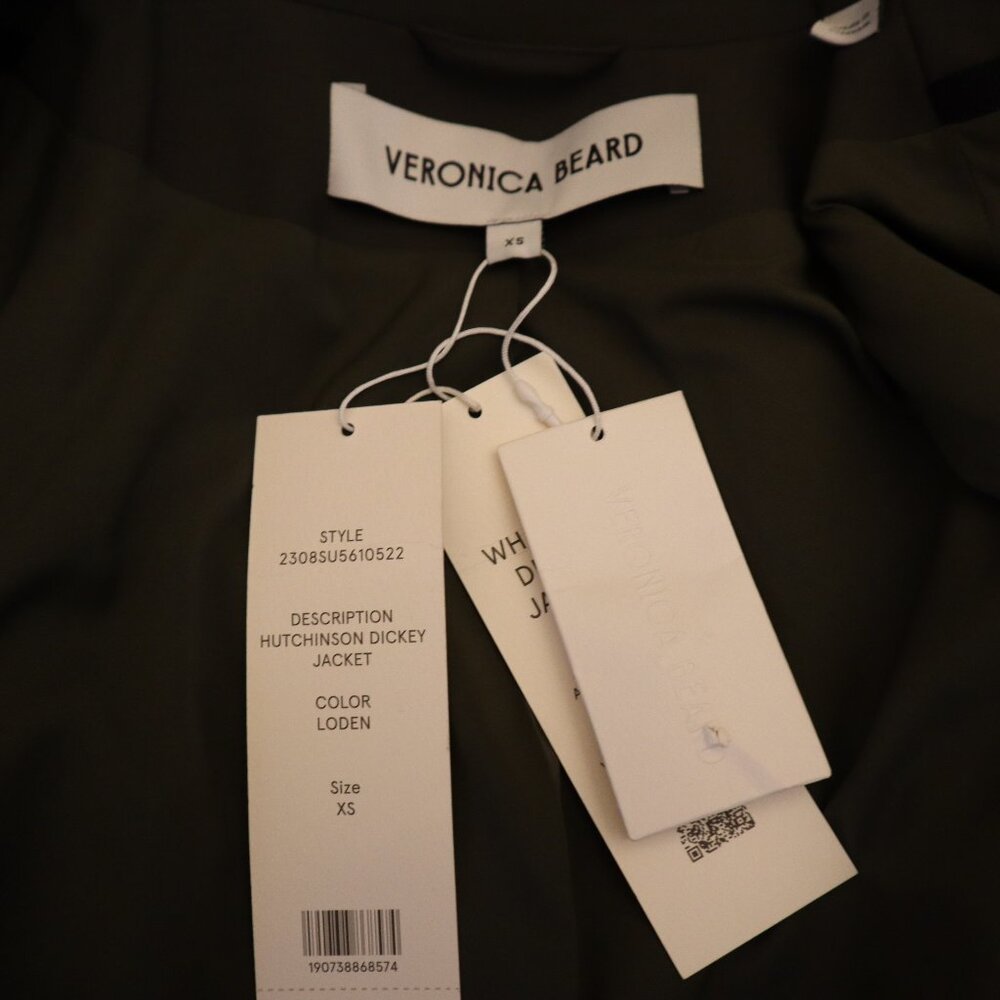 Veronica Beard Hutchinson Dickey Blazer Army Green Jacket Oversize Fit New Tags - Picture 7 of 9